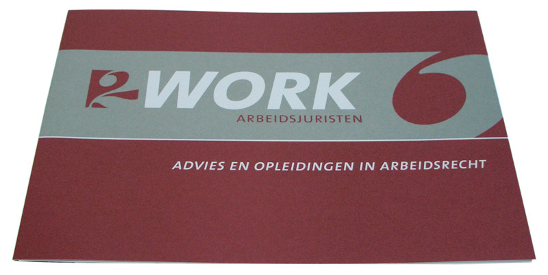 ontwerp folder voor 2Work arbeidsjuristen