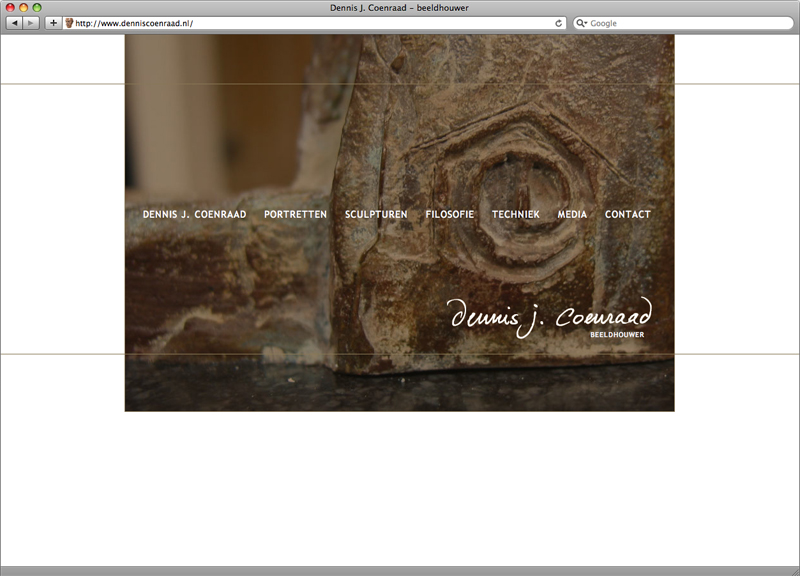 website ontwerp en uitvoering voor beeldhouwer Dennis Coenraad