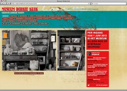 ontwerp en technische uitvoering website museum Dirkje Kuik