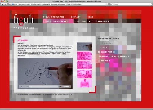 Webdesign site Figuli producties