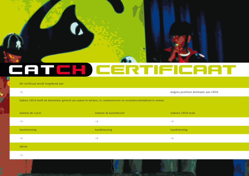 ontwerp catch certificaat