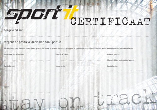grafisch ontwerp Sport-it certificaat