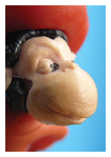 kaart portret sleutelhanger aap, uit een reeks kaarten voor Truttenware