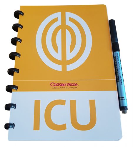 ontwerp omslag correctbook voor ICU