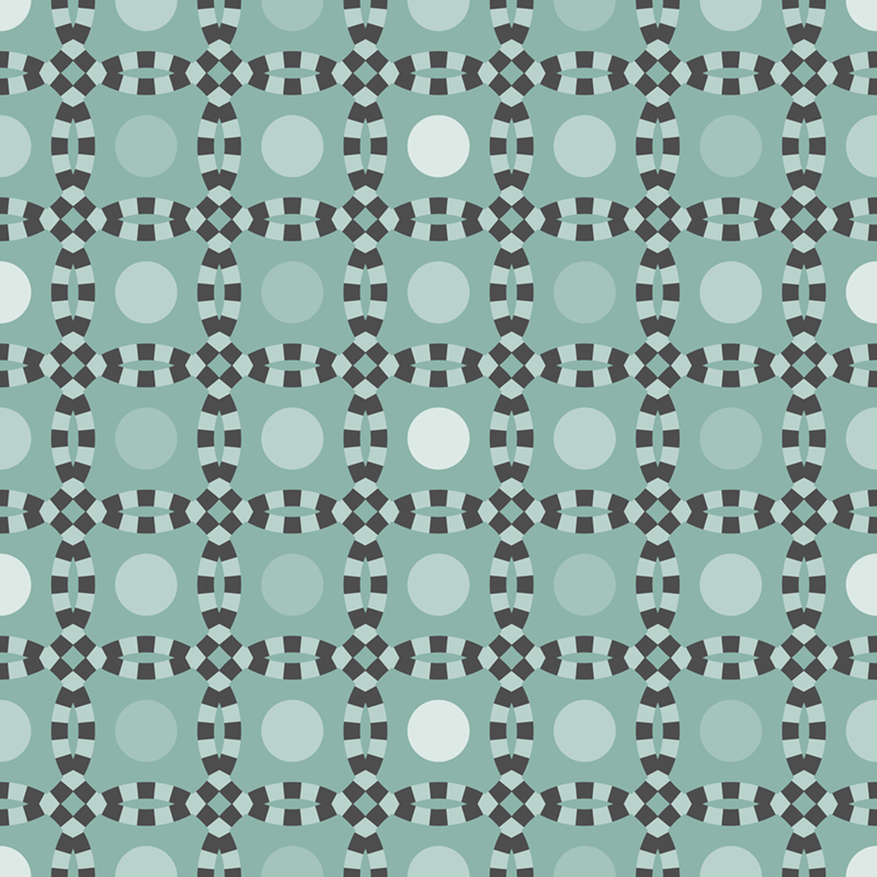 linked - antique green and gray