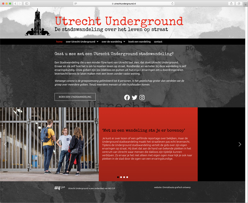 website ontwerp en realisatie Utrecht Underground door Omniafausta